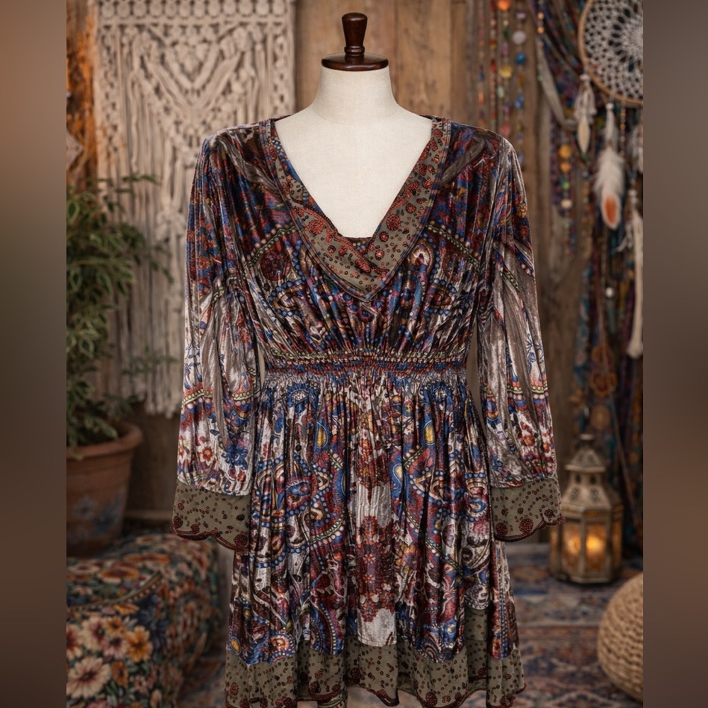ONE WORLD Colorful Bohemian tunic ! Absolutely beautiful!!!